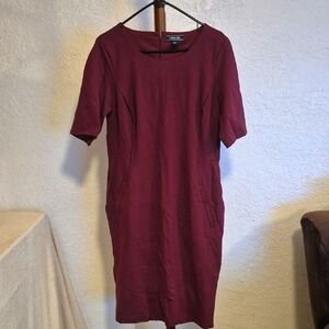 Lands' End Burgundy Dress